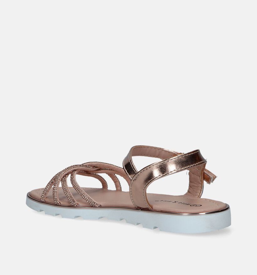 Milo & Mila Rose gold sandalen met steentjes voor meisjes (336912)