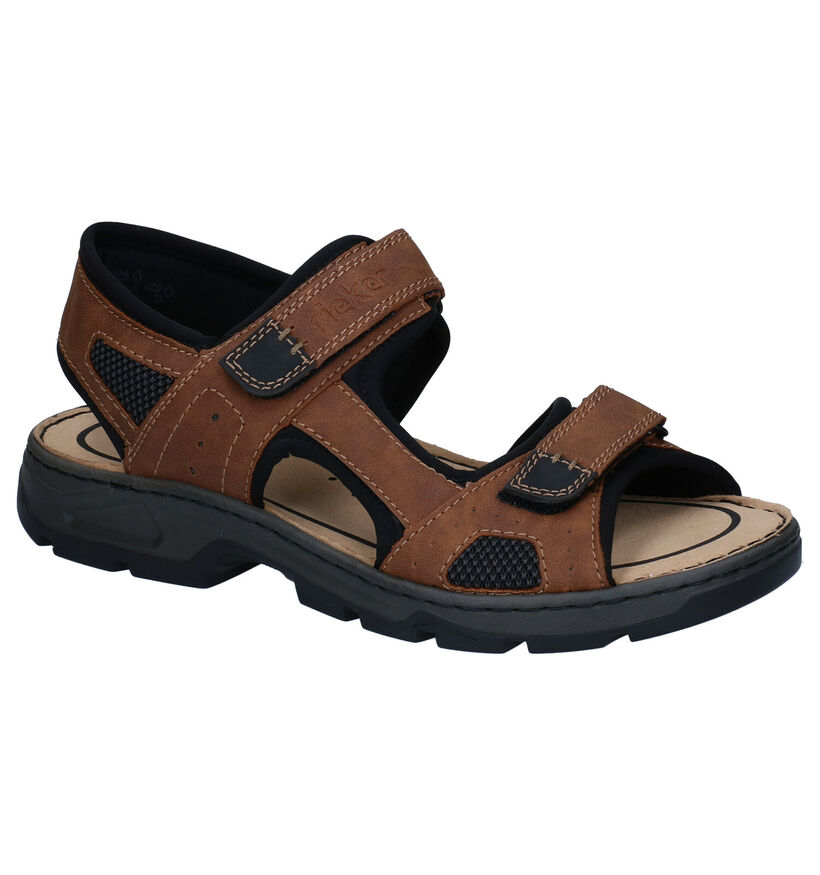 Rieker Zwarte Sandalen in kunstleer (308621)