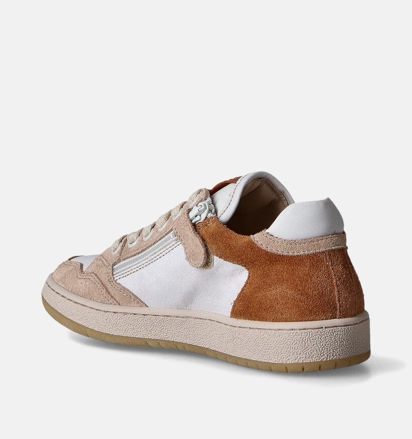 STONES and BONES Loran Witte Veterschoenen voor jongens (352690) - geschikt voor steunzolen