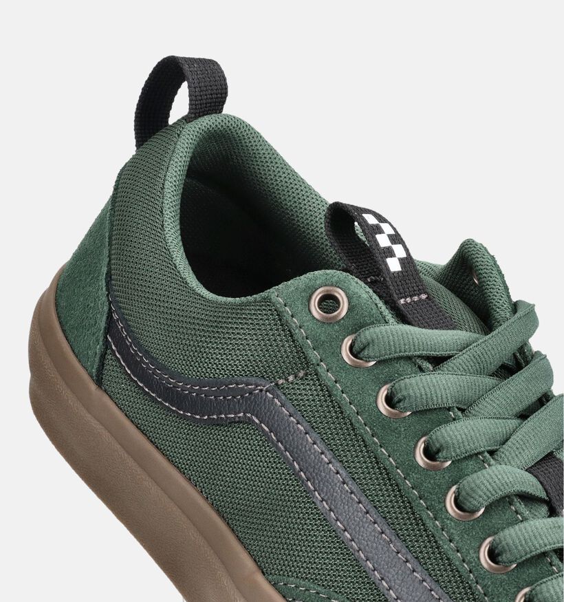 Vans Old Skool 36 Baskets en Vert kaki pour hommes (376608) - pour semelles orthop&eacute;diques