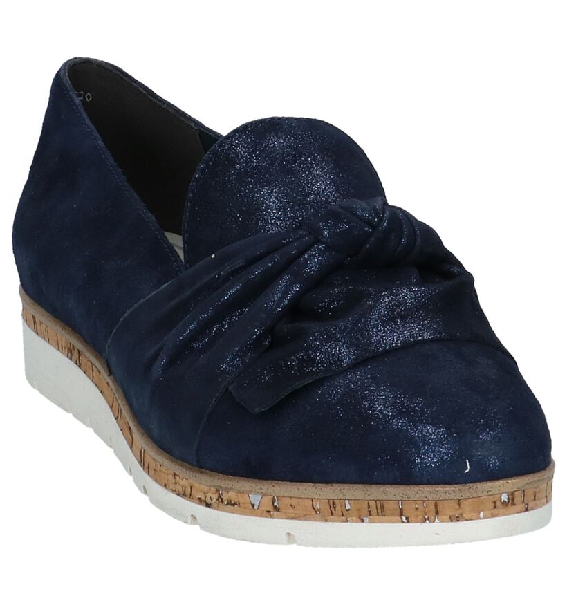 Marco Tozzi Chaussures slip-on en Bleu foncé en nubuck (214457)