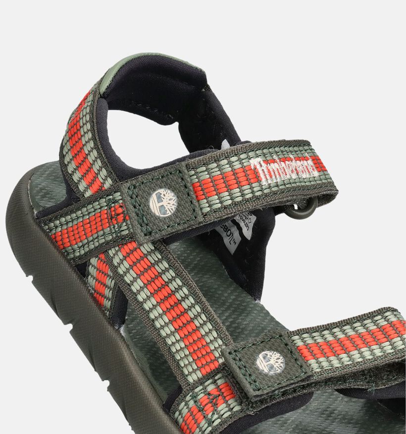 Timberland Perkins Row 2 Webbing Sandales d'eau en Vert kaki pour gar&ccedil;ons (368902)