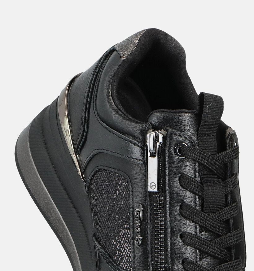 Tamaris Sleehak Sneakers Zwart voor dames (360591) - geschikt voor steunzolen