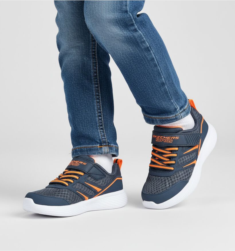 Skechers Go Run 400 V2 Blauwe Sportschoenen voor jongens, meisjes (366291)