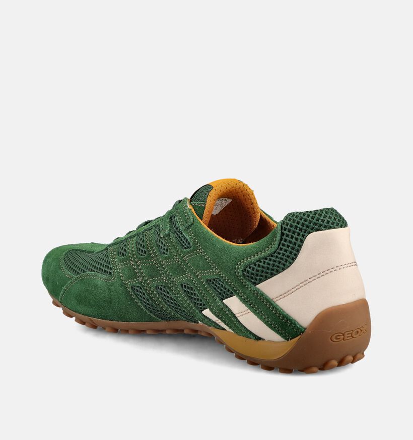 Geox Snake Original Baskets en Vert pour hommes (368030) - pour semelles orthop&eacute;diques