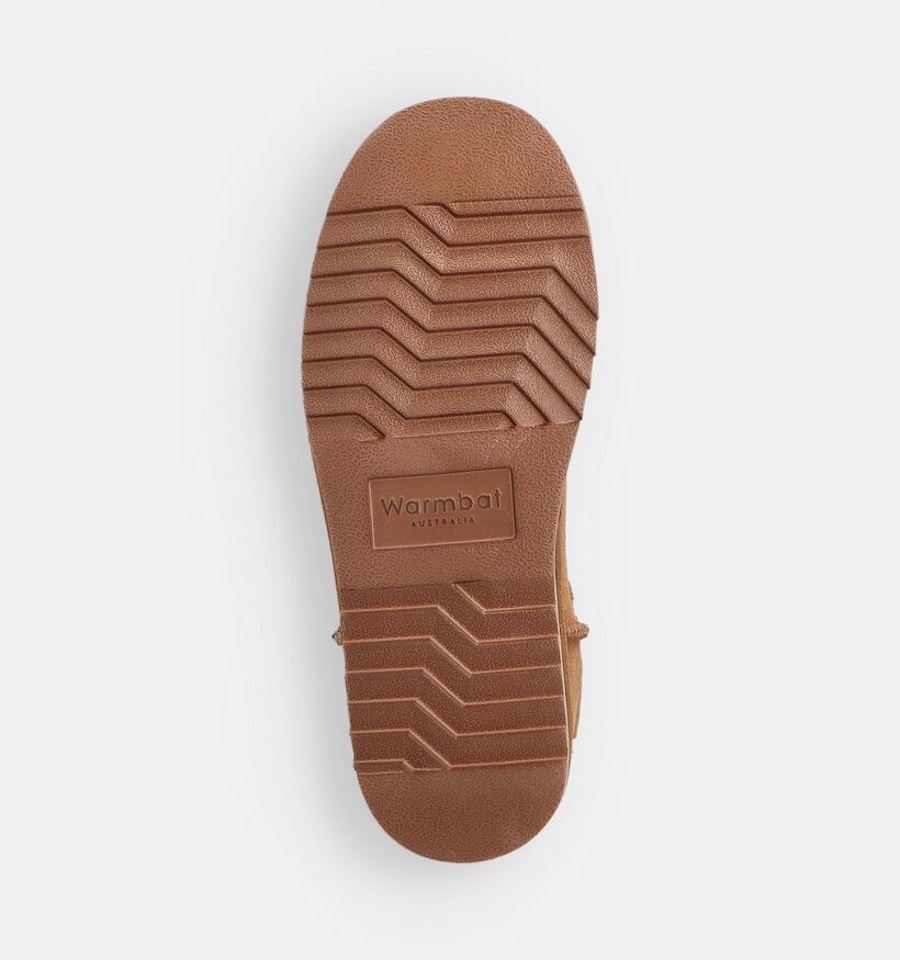 Warmbat Conner Pantoufles ferm&eacute;es en Cognac pour hommes (379304)