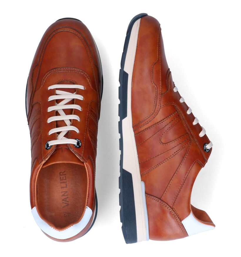 Van Lier Cognac Veterschoenen voor heren (307841) - geschikt voor steunzolen