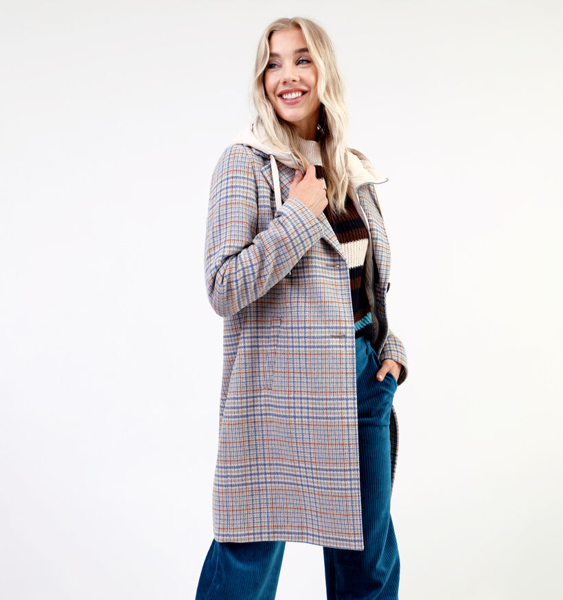 comma casual identity Manteaux à carreaux en Brun pour femmes (332032)