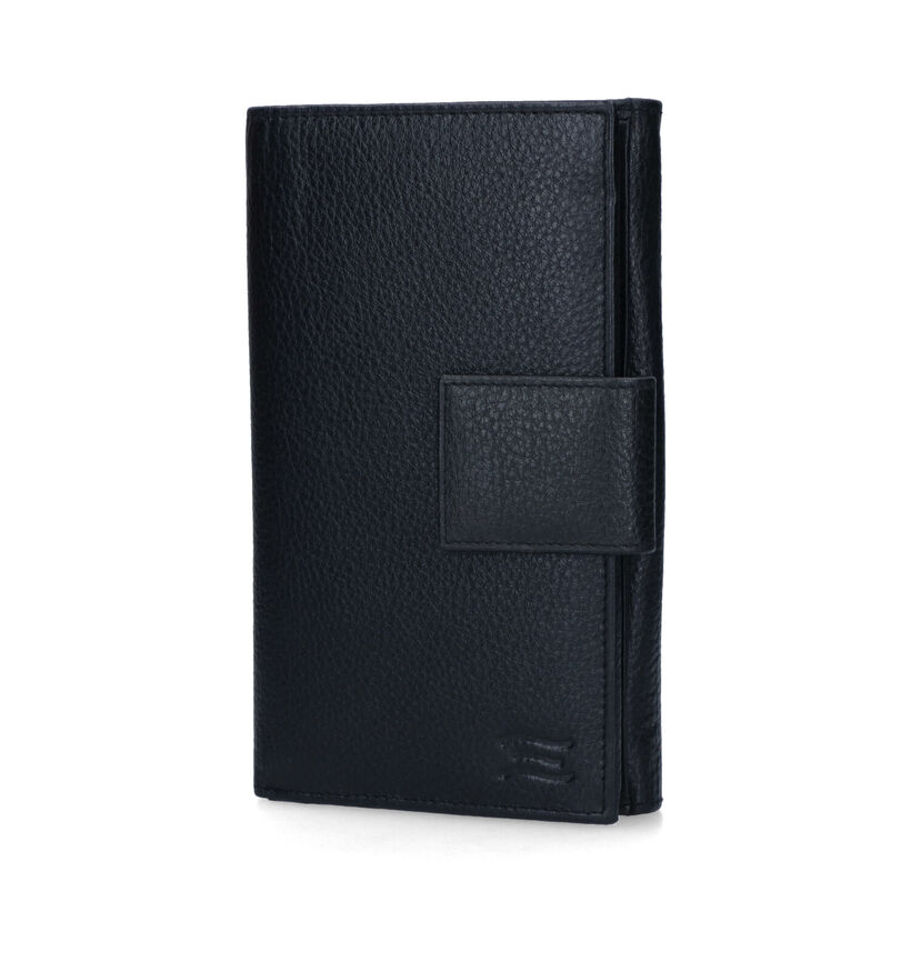 Crinkles Zwarte Overslagportemonnee voor dames (340498)