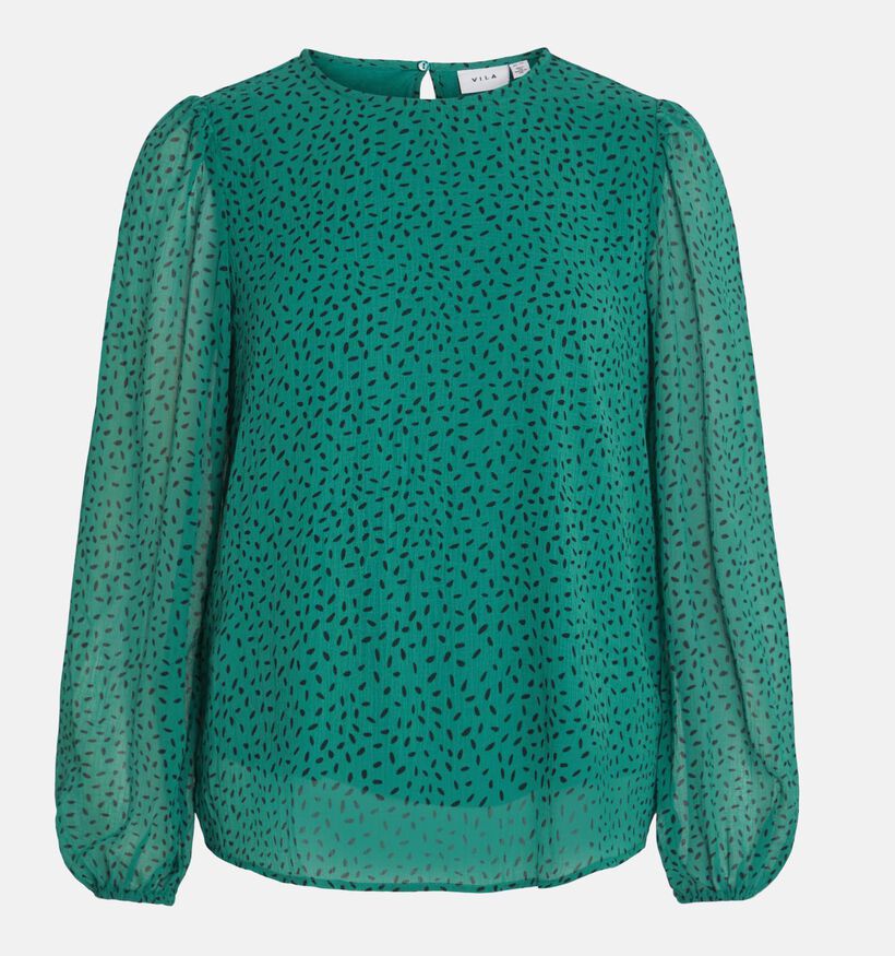 Vila Britanja Dot Blouse en Vert pour femmes (337676)