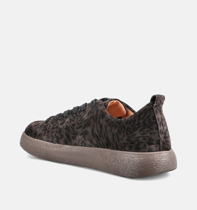 Think! Turna Light Donkerbruine Sneakers voor dames (381354) - geschikt voor steunzolen