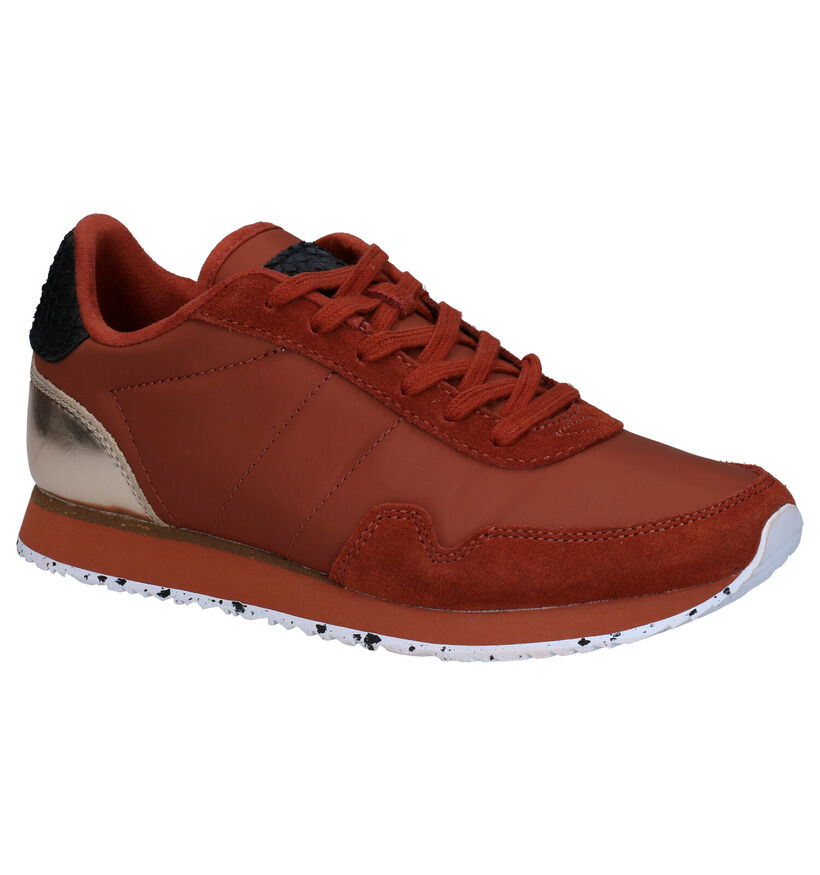 Woden Nora Chaussures à lacets en Orange en textile (277418)