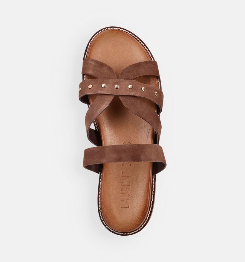 Laurent David Bruine Slippers voor dames (373616)