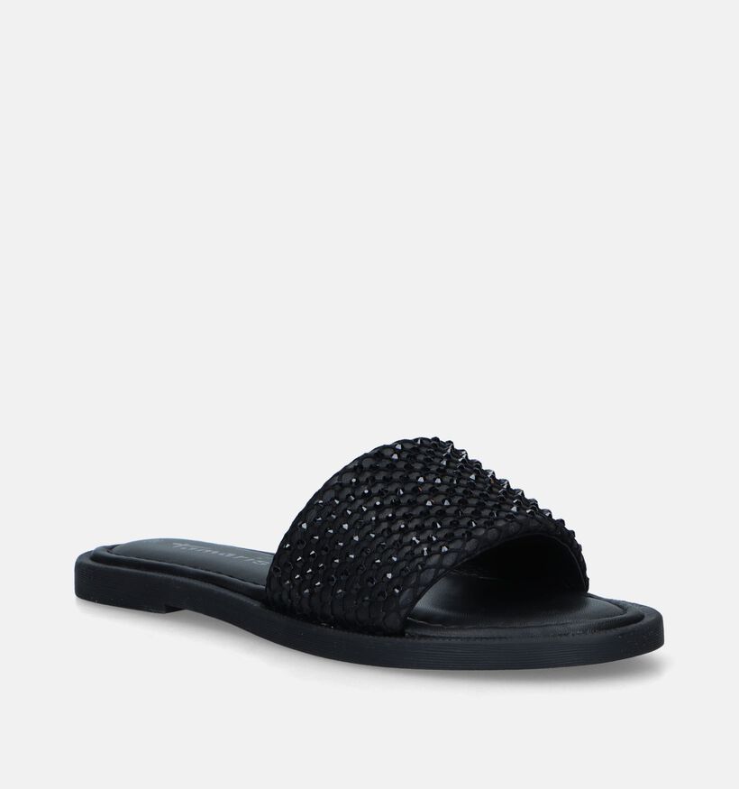 Tamaris Nu-pieds plates en Noir pour femmes (341316)