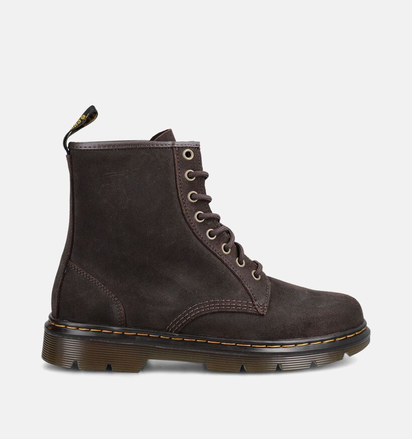 Dr. Martens 1460 8 Eye Boots &agrave; lacets en Brun fonc&eacute; pour hommes (378030) - pour semelles orthop&eacute;diques