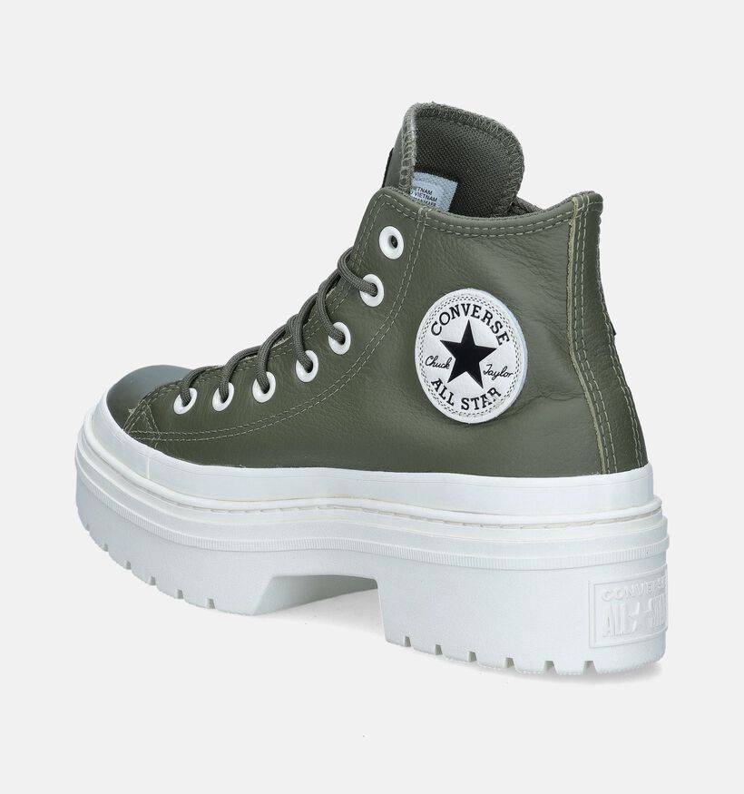 Lugged Baskets montantes en Vert kaki pour femmes (348821)