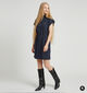 Vila Merlano Robe mi-longue en Bleu fonc&eacute; pour femmes (382060)
