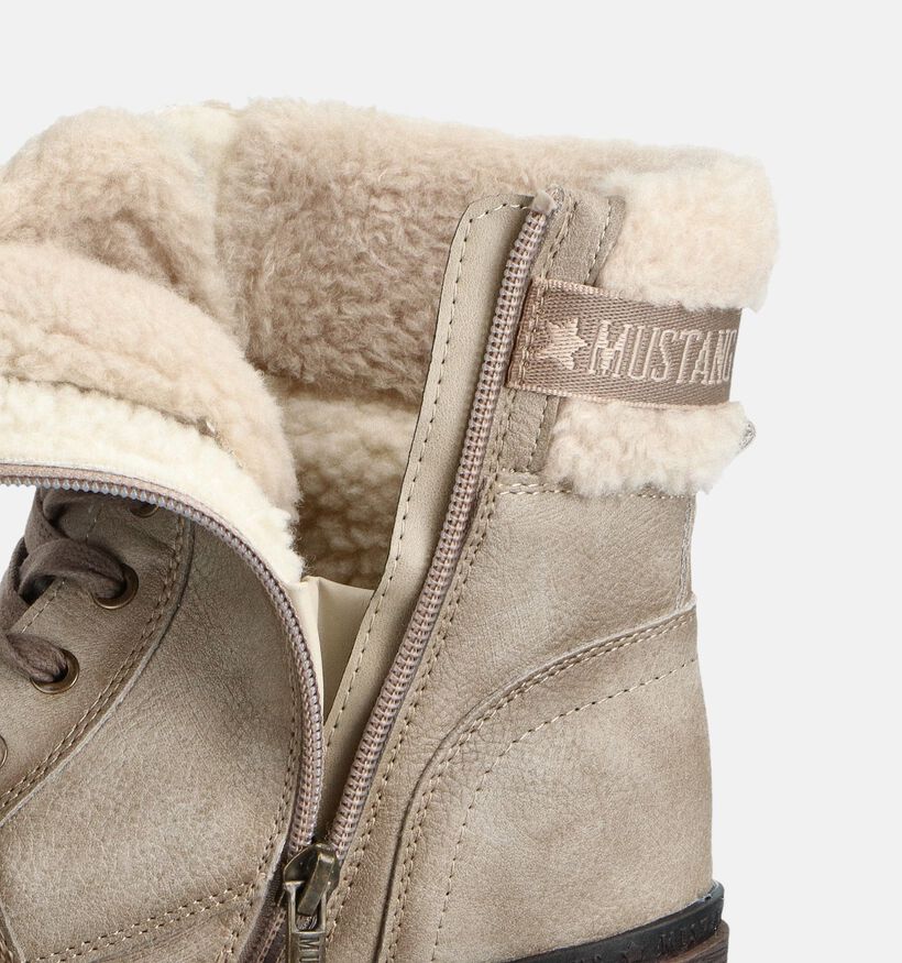 Mustang Bottines à talons en Beige pour femmes (363710)
