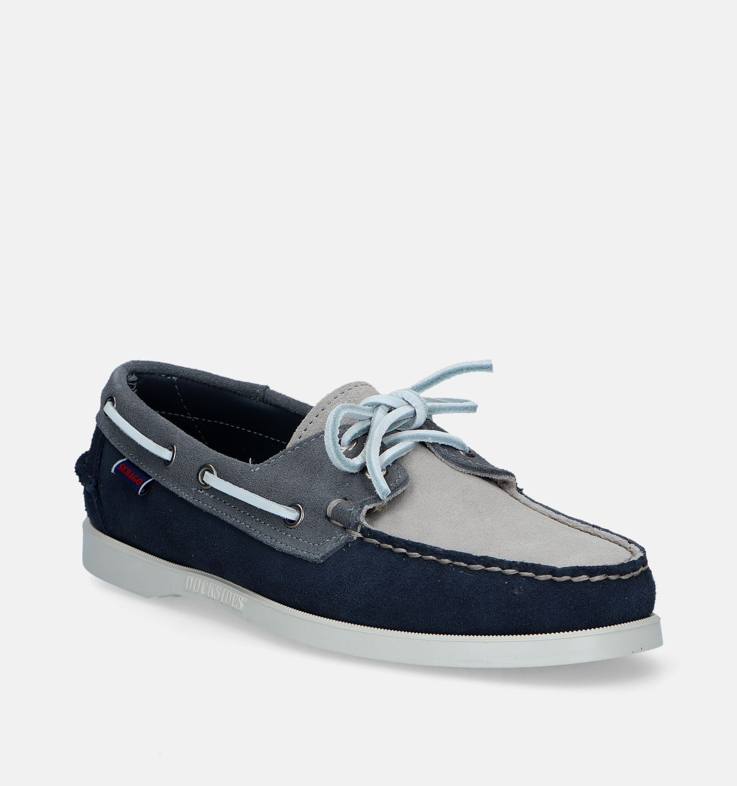 Sebago Dockside Portland Jib Grijze Bootschoenen Heren Lage schoenen Online op TORFS.BE