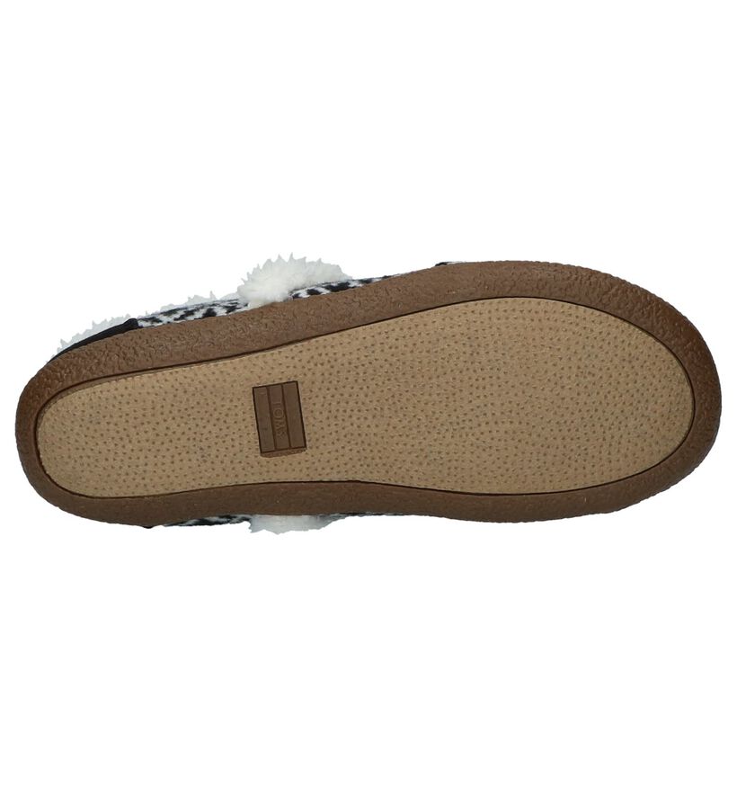 Zwart/Witte Pantoffels Toms House Slipper in stof (230800)