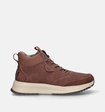 Boots à lacets cognac