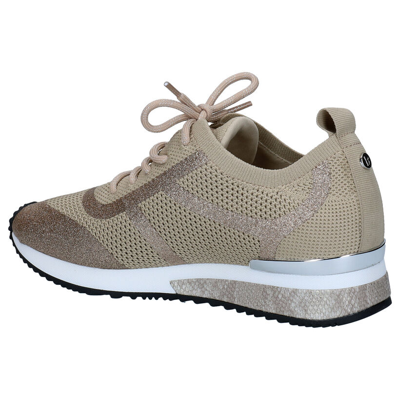 La Strada Beige Sneakers in stof (289555)