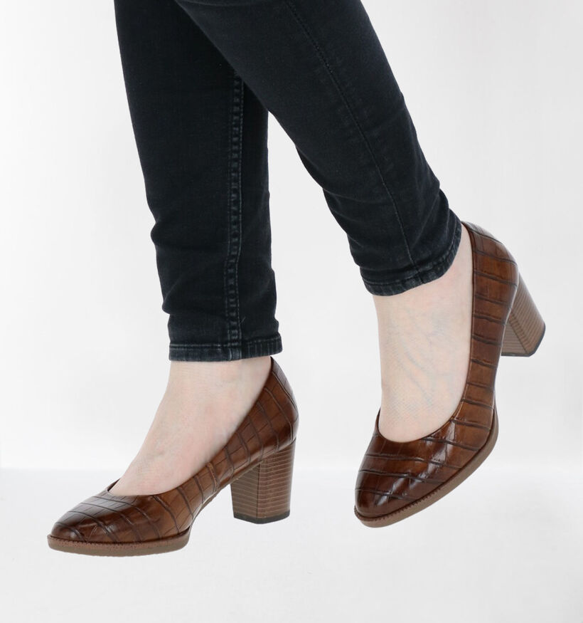 Marco Tozzi Escarpins classiques en Cognac en simili cuir (277607)