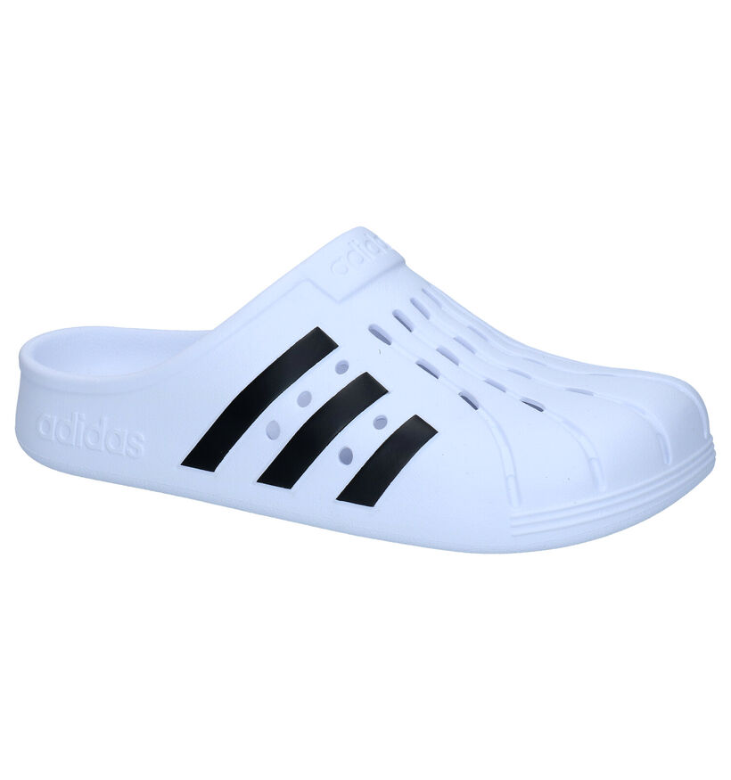 adidas Adilette Clog Nu-pieds en Blanc en synthétique (291825)