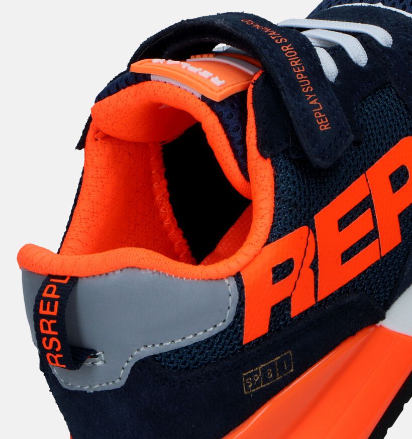 Replay Shoot Jr 8 Blauwe Sneakers voor jongens (336749) - geschikt voor steunzolen