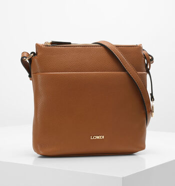 L.Credi Sacs port&eacute; crois&eacute; Noir/Beige/Cognac