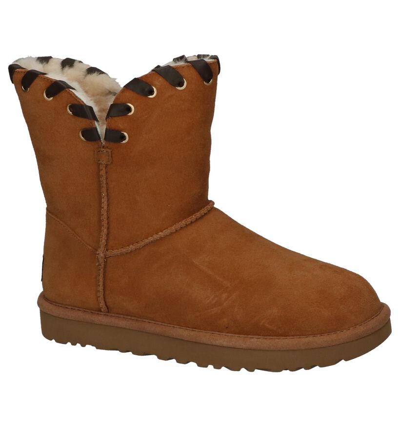 Cognac Korte Laarzen UGG Aidah in daim (200145)