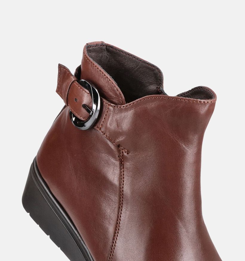 Hush Puppies Mac Bottines motardes en Cognac pour femmes (377831)