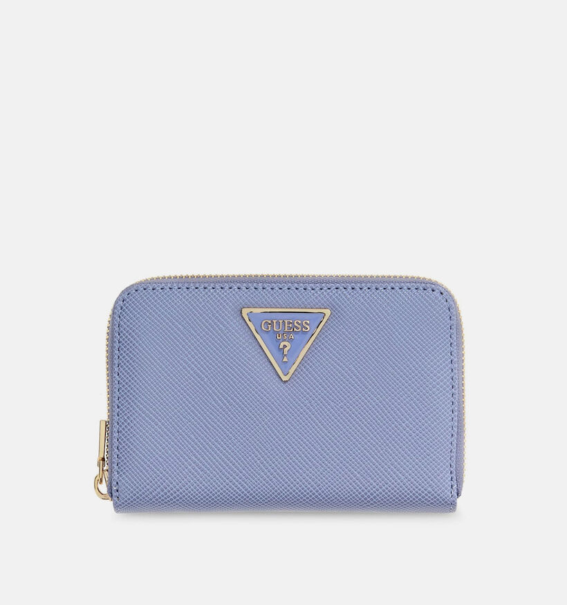 Guess Porte-monnaie zipp&eacute; en Bleu pour femmes (367036)