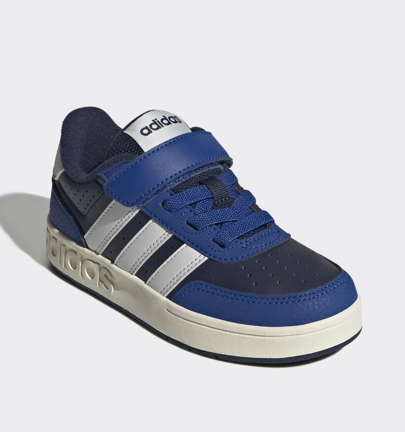 adidas Breakbase Baskets en Bleu fonc&eacute;/Noir pour gar&ccedil;ons (372786) - pour semelles orthop&eacute;diques