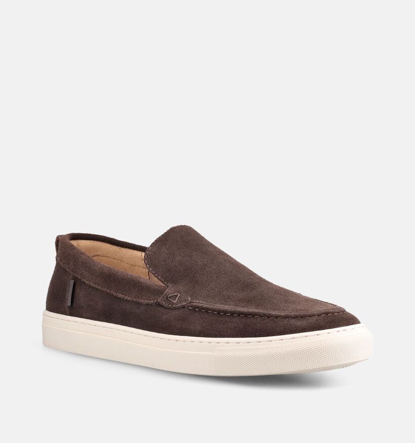Poelman Donkerbruine Mocassins voor heren (385873) - geschikt voor steunzolen