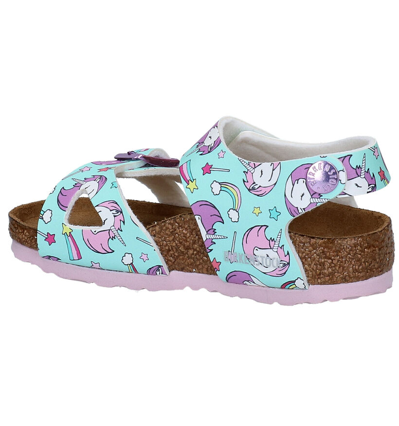 Birkenstock Colorado Sandales en Turquoise en simili cuir (286795)