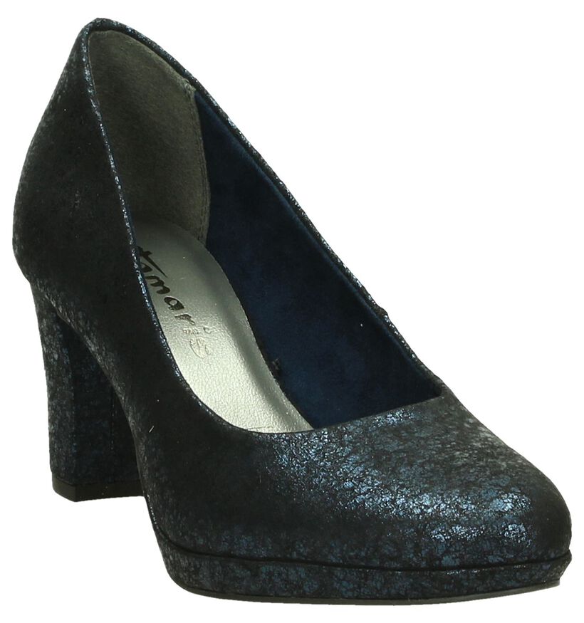 Tamaris Escarpins classique en Bleu foncé en textile (202671)