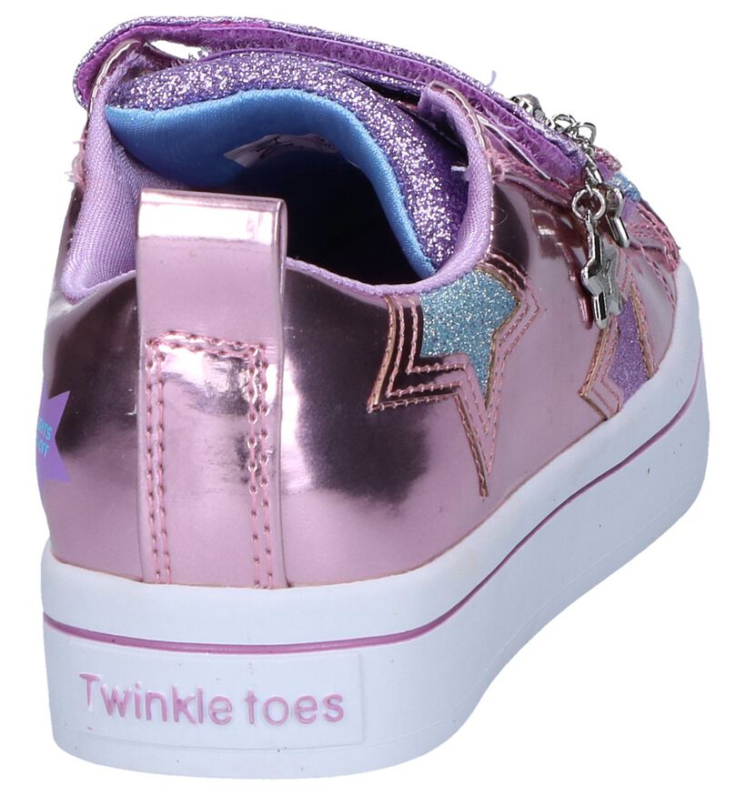 Roze Velcroschoenen Skechers Twinkle Toes, Roze, pdp