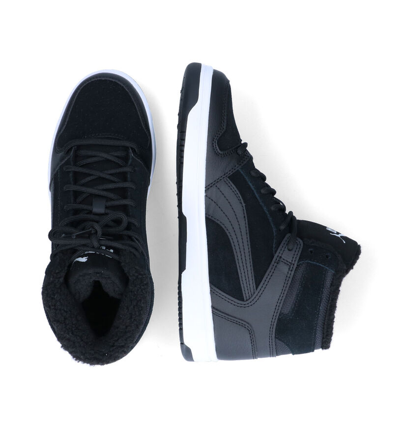 Puma Rebound Zwarte Sneakers voor jongens (311412)