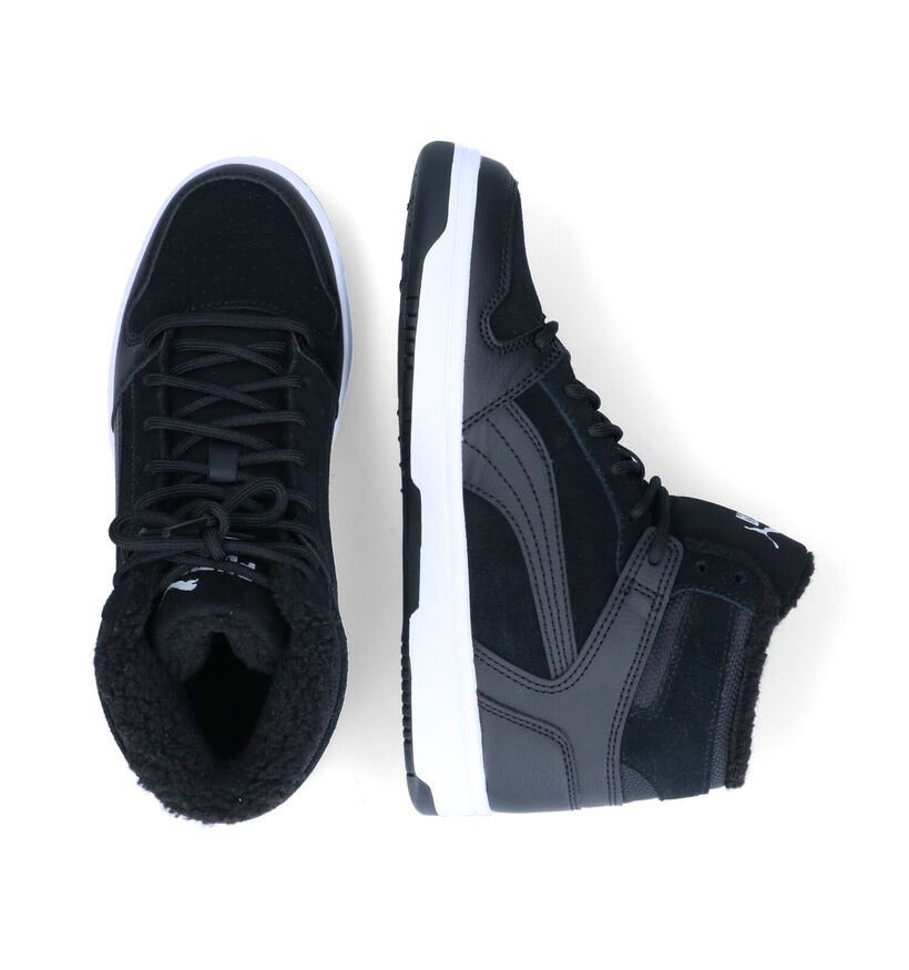 Puma Rebound Baskets en Noir pour garçons (311412)