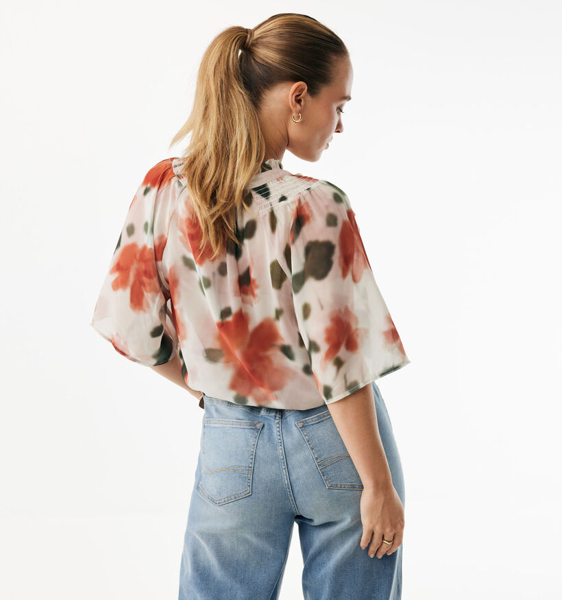 Mexx Printed Flowers Ecru Blouse voor dames (368555)