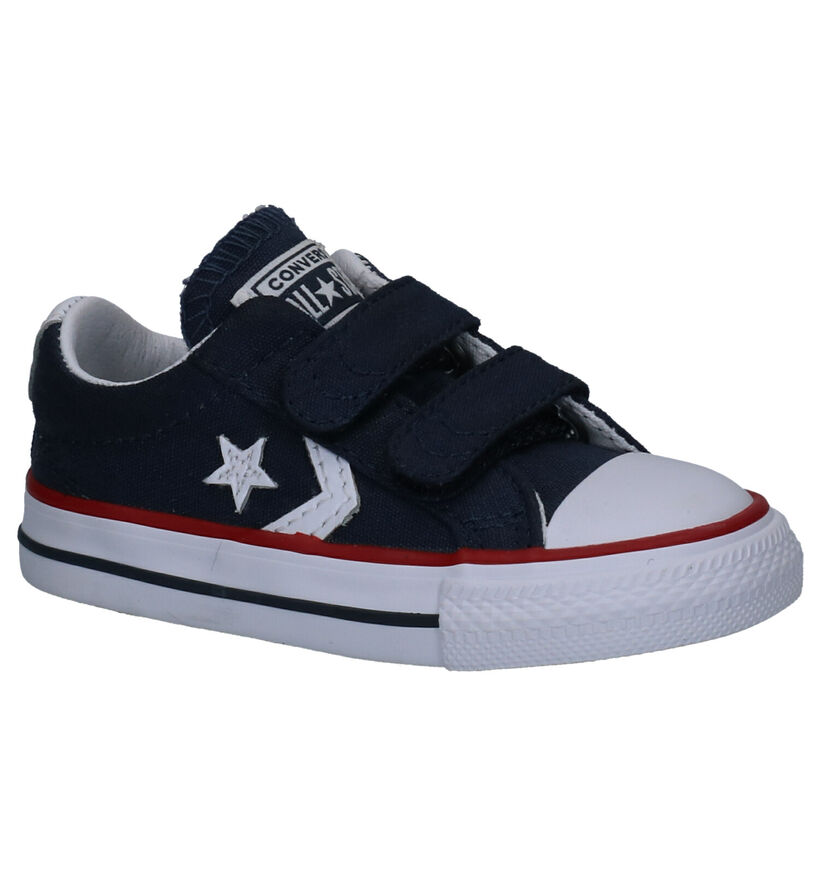 Converse Baskets basses en Bleu foncé en textile (266018)