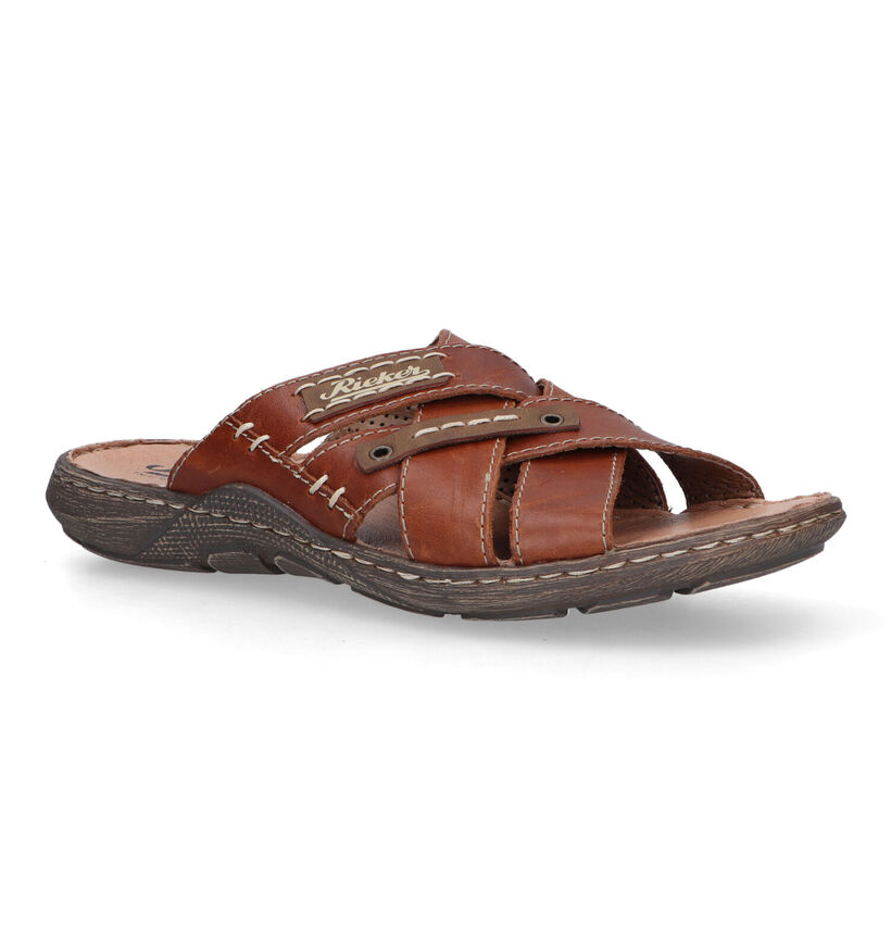 Rieker Nu-pieds casual en Cognac pour hommes (339173)