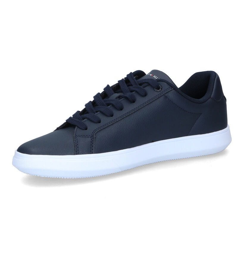 Tommy Hilfiger Corporate Blauwe Sneakers in leer (314272)