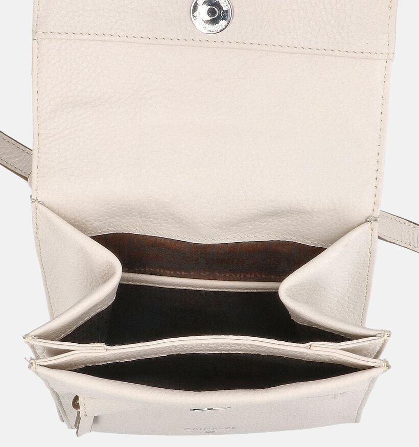 Crinkles Sac port&eacute; crois&eacute; en Beige pour femmes (373906)
