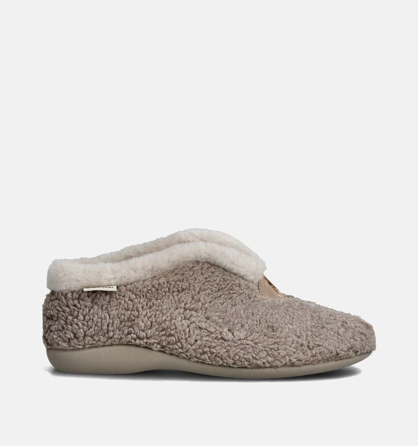 Hush Puppies Orge Pantoufles ferm&eacute;es en Taupe pour femmes (377680)