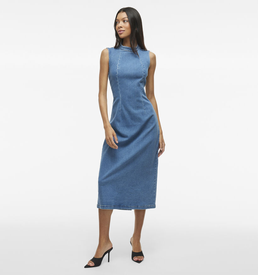 Vila Winona Robe mi-longue en Bleu pour femmes (353051)