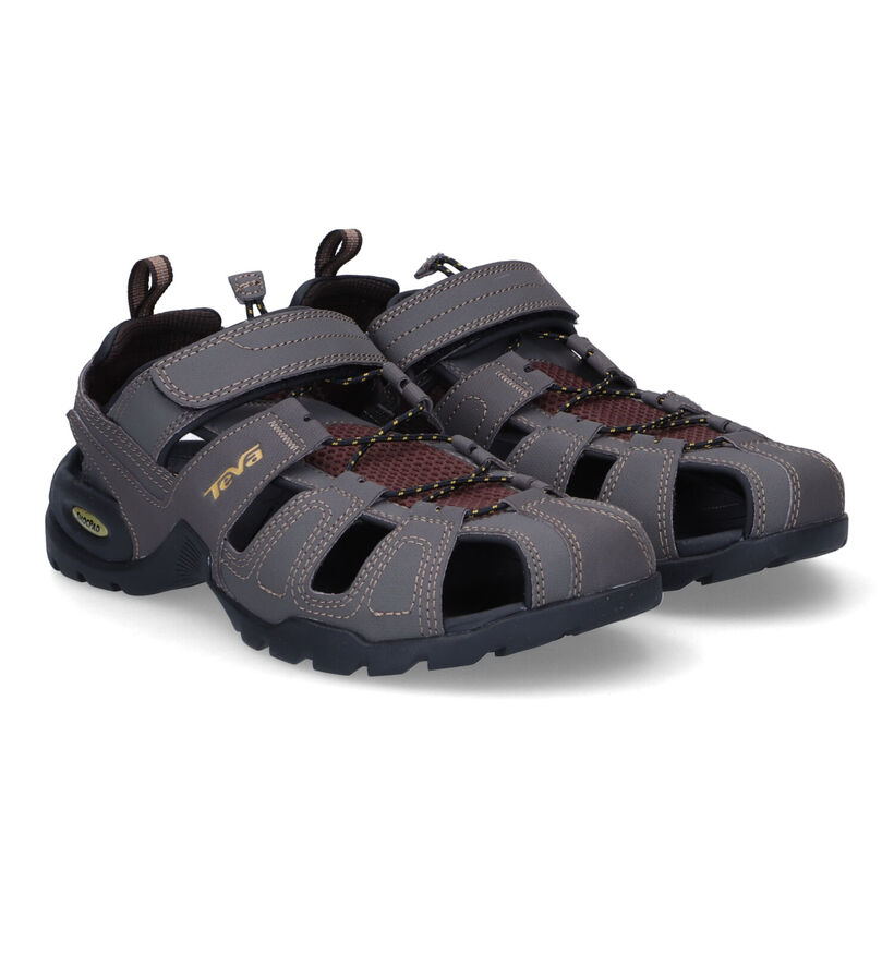 Teva Forebay Sandales en Taupe pour hommes (305622)