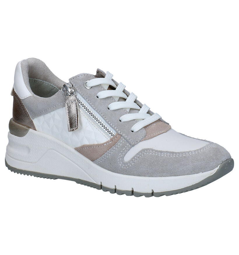Tamaris Taupe Sneakers in daim (265683)
