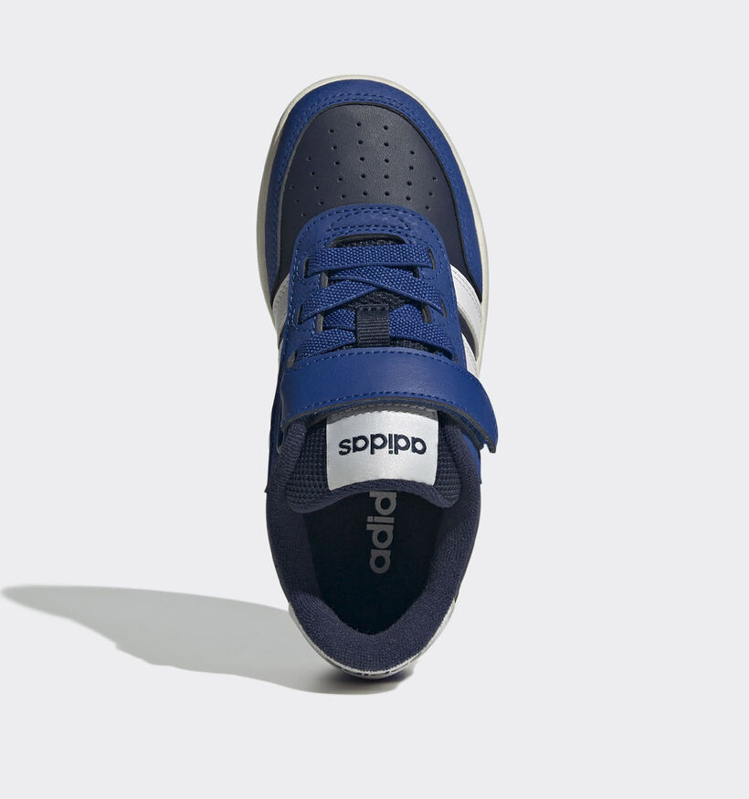 adidas Breakbase Baskets en Bleu fonc&eacute;/Noir pour gar&ccedil;ons (372786) - pour semelles orthop&eacute;diques